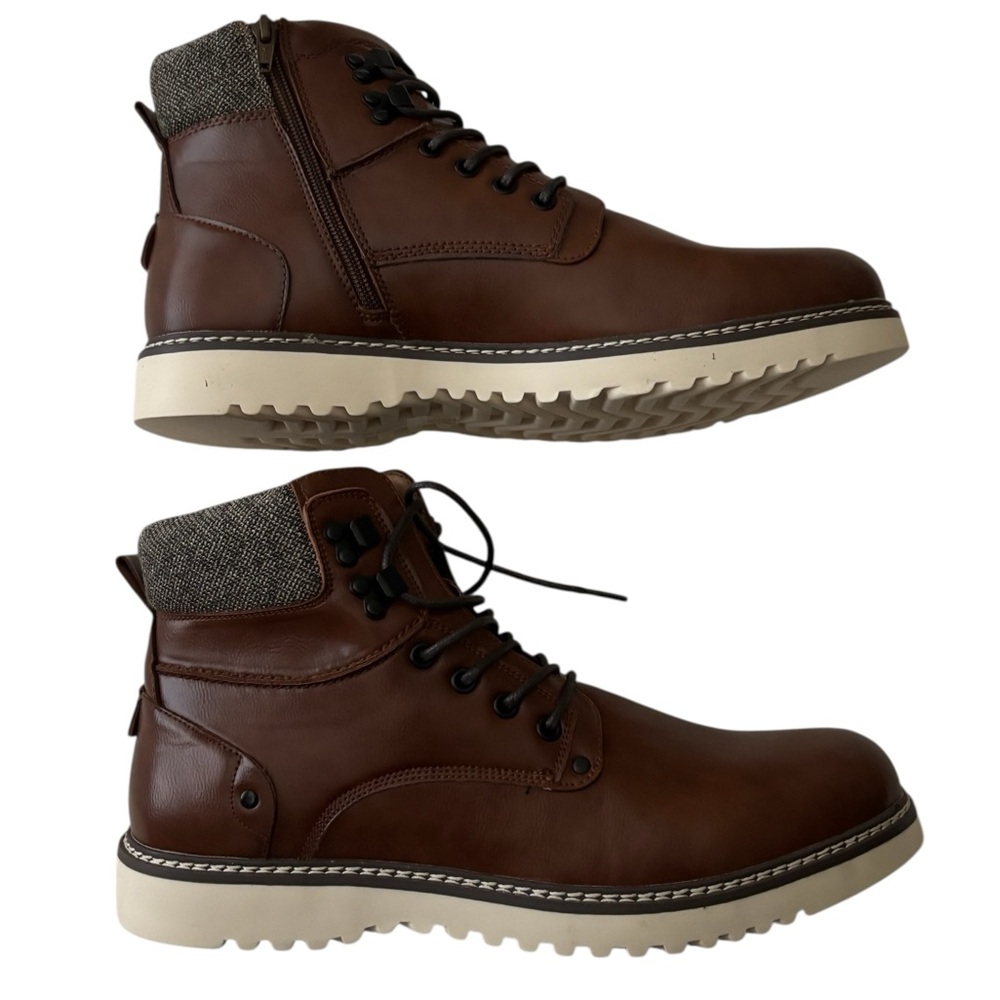 DIGSON KNIT CUFF BOOT IN COGNAC SIZE 12.           NWOT
